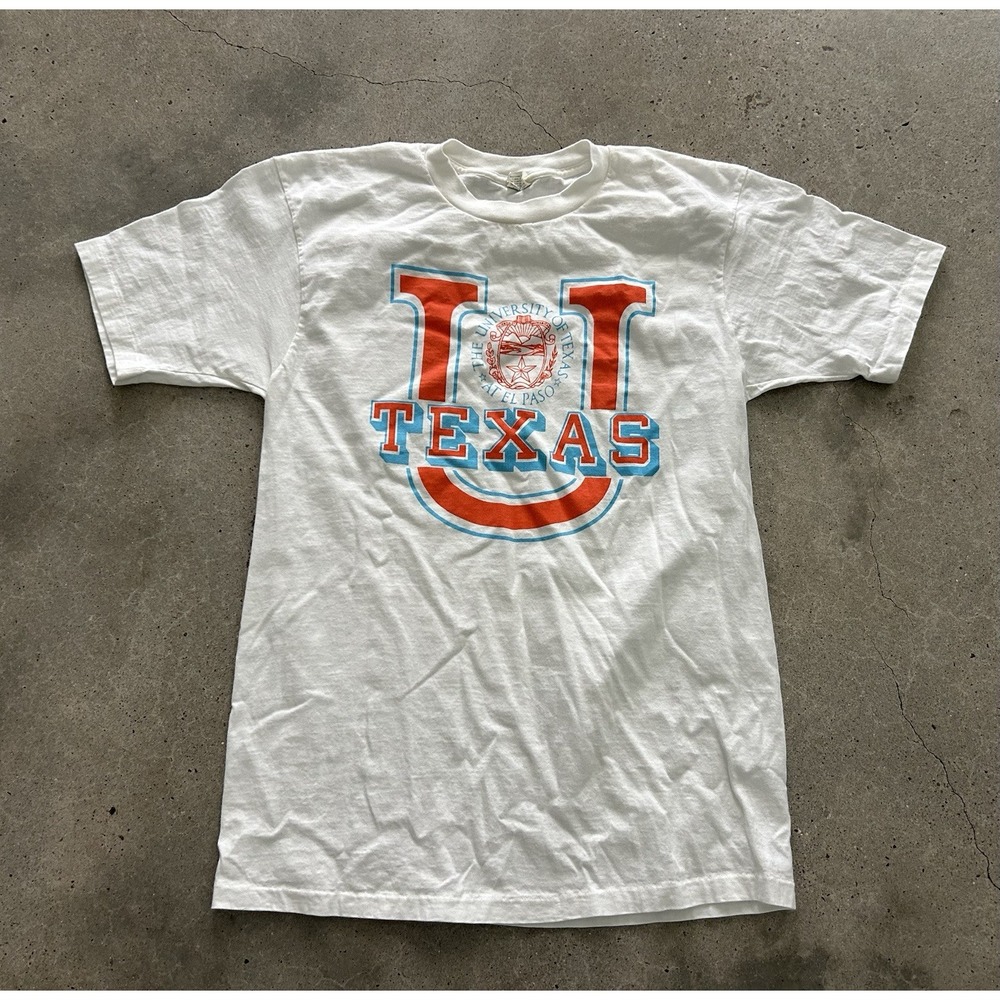 Vintage 1970's Velva Sheen University Of Texas At El Paso T-Shirt Size L